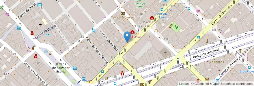 Mapa de ubicacion de La Pepita en 西班牙, Catalunya, Barcelona, Barcelonès, Barcelona.
