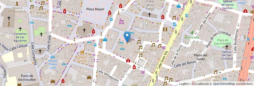 Mapa de ubicacion de La Pepita Burger Bar en Spanien, Kastilien Und León, Salamanca, Campo De Salamanca, Salamanca.