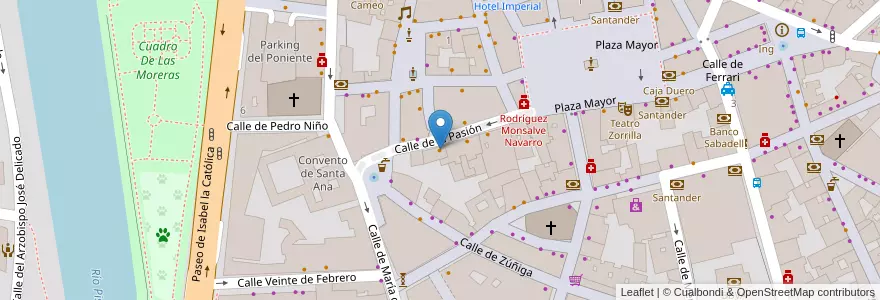 Mapa de ubicacion de La Pepita en Sepanyol, Castilla Y León, Valladolid, Valladolid.