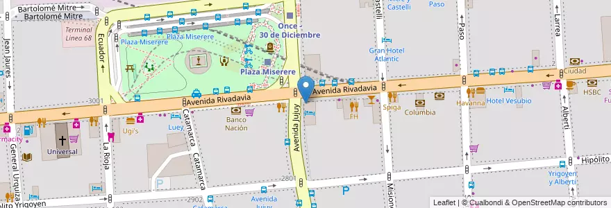 Mapa de ubicacion de La Perla, Balvanera en Argentinië, Ciudad Autónoma De Buenos Aires, Comuna 3, Buenos Aires.