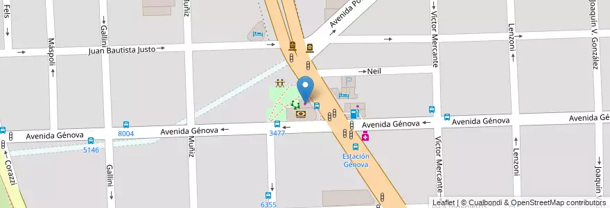 Mapa de ubicacion de La Perla de Avenida Alberdi en الأرجنتين, سانتا في, Departamento Rosario, Municipio De Rosario, روساريو.