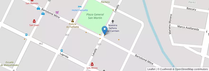 Mapa de ubicacion de La Perla Pizeria en Argentine, Tucumán, Departamento Famaillá, Municipio De Famaillá, Famaillá.