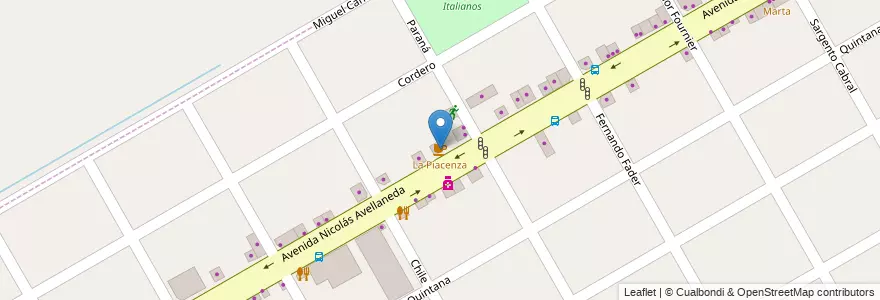 Mapa de ubicacion de La Piacenza en Arjantin, Buenos Aires, Partido De San Fernando, Victoria.