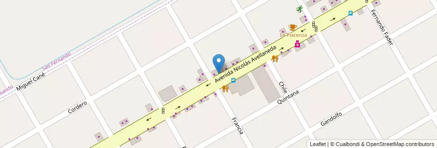 Mapa de ubicacion de La Piacenza en Arjantin, Buenos Aires, Partido De San Fernando, Victoria.