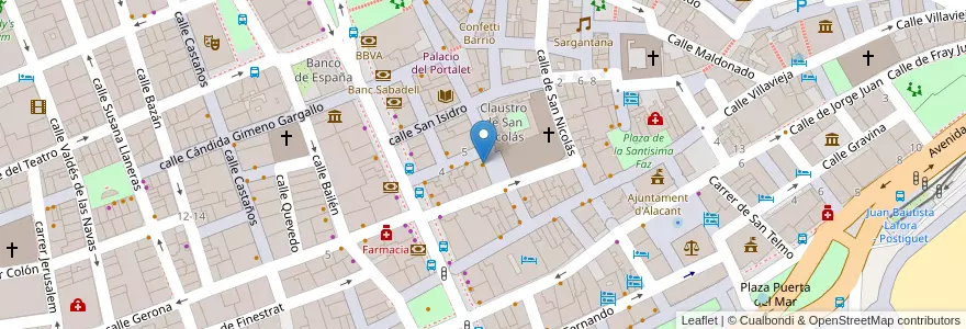 Mapa de ubicacion de La Piazza en Sepanyol, Comunitat Valenciana, Alacant / Alicante, L'Alacantí, Alacant / Alicante.