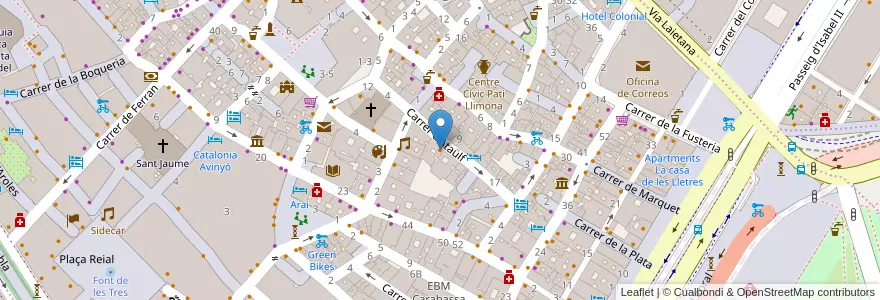 Mapa de ubicacion de La Picnic en Spanien, Katalonien, Barcelona, Barcelonès, Barcelona.
