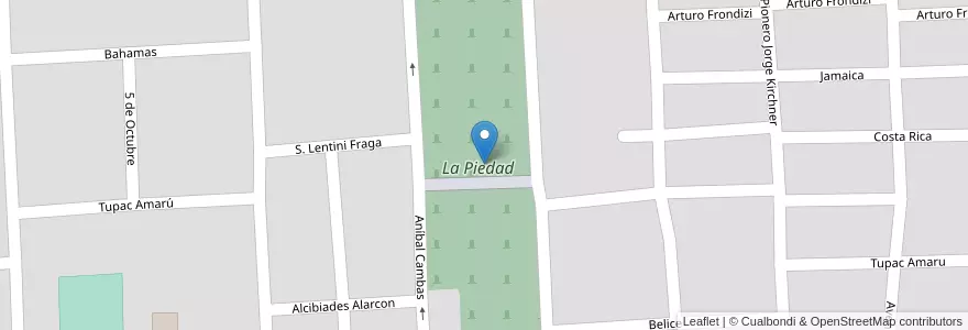 Mapa de ubicacion de La Piedad en アルゼンチン, ミシオネス州, Departamento Eldorado, Municipio De Eldorado, Eldorado.