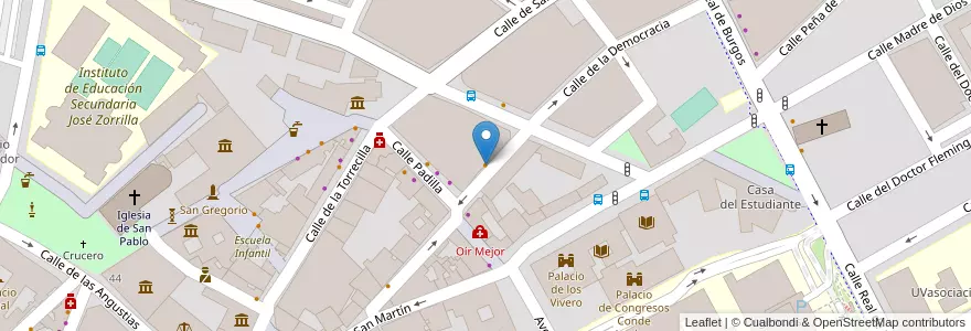 Mapa de ubicacion de la piel del oso en Sepanyol, Castilla Y León, Valladolid, Valladolid.