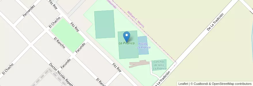 Mapa de ubicacion de La Pilarica en Argentinië, Buenos Aires, Partido De Hurlingham, Partido De Ituzaingó.