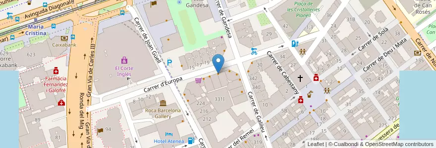 Mapa de ubicacion de La pimpa en Espanha, Catalunha, Barcelona, Barcelonès, Barcelona.