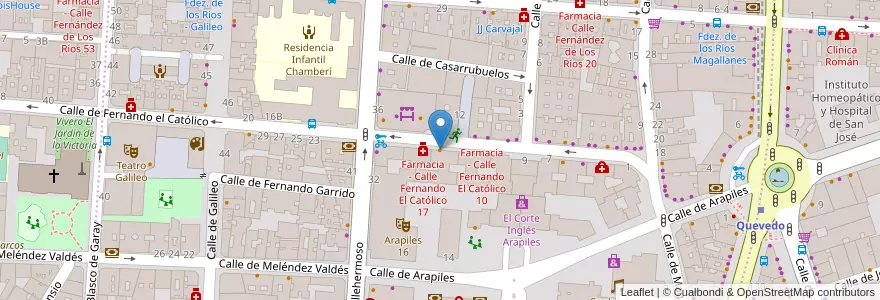 Mapa de ubicacion de La Pinchería en Spanien, Autonome Gemeinschaft Madrid, Autonome Gemeinschaft Madrid, Área Metropolitana De Madrid Y Corredor Del Henares, Madrid.