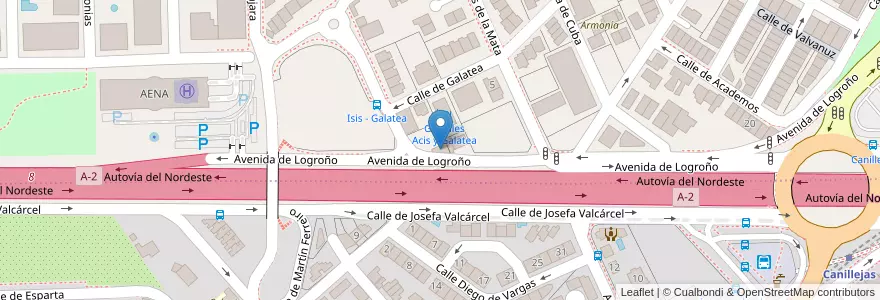 Mapa de ubicacion de La Piovera en 스페인, Comunidad De Madrid, Comunidad De Madrid, Área Metropolitana De Madrid Y Corredor Del Henares, 마드리드.