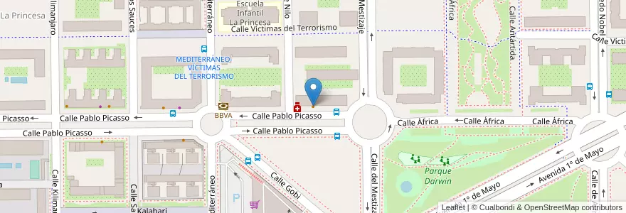 Mapa de ubicacion de La Piruleta en スペイン, マドリード州, Comunidad De Madrid, Área Metropolitana De Madrid Y Corredor Del Henares, Alcorcón.