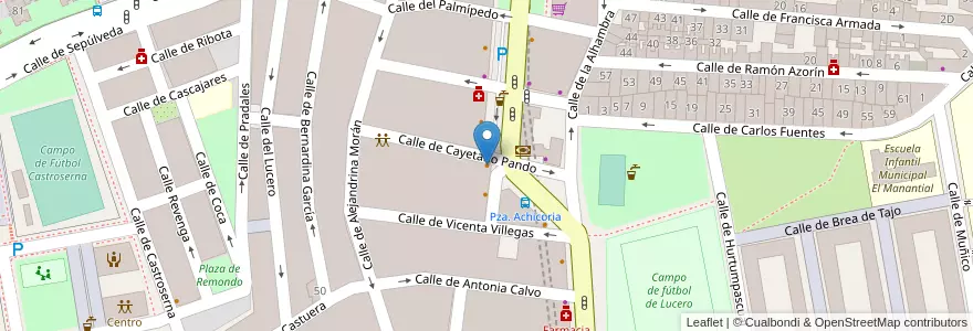 Mapa de ubicacion de La Pista en Espanha, Comunidade De Madrid, Comunidade De Madrid, Área Metropolitana De Madrid Y Corredor Del Henares, Madrid.