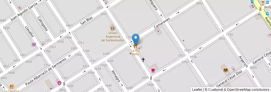 Mapa de ubicacion de La Piu Bella, Villa Santa Rita en Аргентина, Буэнос-Айрес, Буэнос-Айрес, Comuna 11.