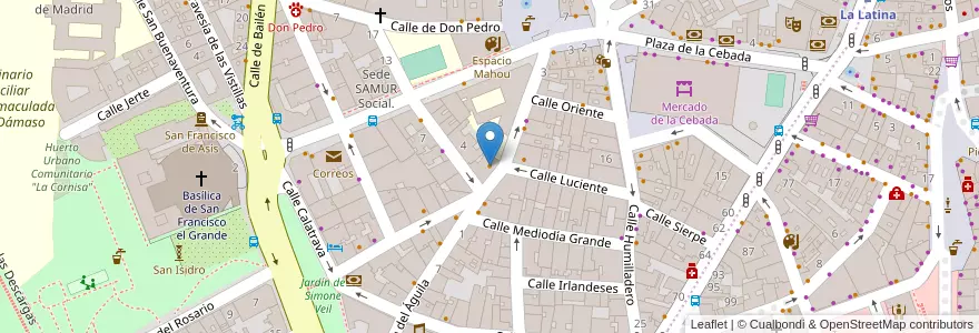 Mapa de ubicacion de La Pizpireta en 西班牙, Comunidad De Madrid, Comunidad De Madrid, Área Metropolitana De Madrid Y Corredor Del Henares, Madrid.