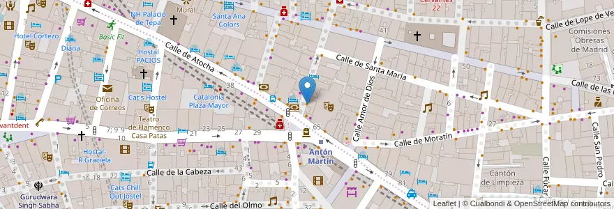 Mapa de ubicacion de La Pizzateca en İspanya, Comunidad De Madrid, Comunidad De Madrid, Área Metropolitana De Madrid Y Corredor Del Henares, Madrid.