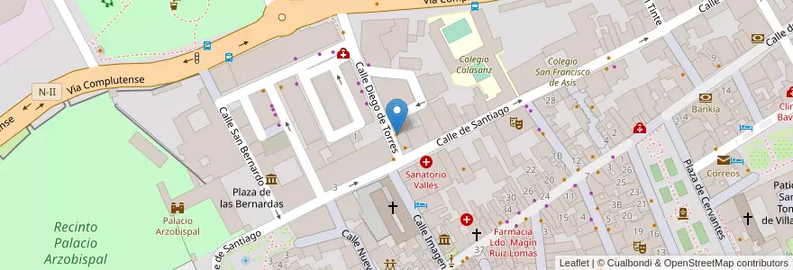 Mapa de ubicacion de La Pizzería en Испания, Мадрид, Мадрид, Área Metropolitana De Madrid Y Corredor Del Henares, Alcalá De Henares.