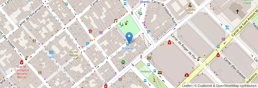 Mapa de ubicacion de La Pizzeria de Gràcia en Spagna, Catalunya, Barcelona, Barcelonès, Barcelona.