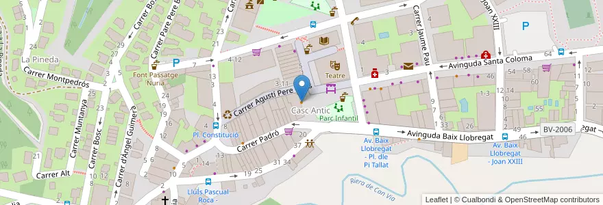 Mapa de ubicacion de La Plaça en España, Catalunya, Barcelona, Baix Llobregat, Santa Coloma De Cervelló.