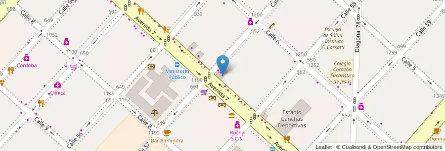 Mapa de ubicacion de La Plata Notebooks, Casco Urbano en Argentinië, Buenos Aires, Partido De La Plata, La Plata.