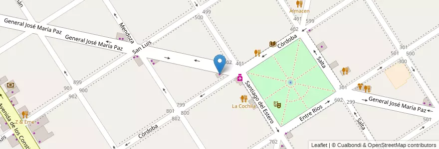 Mapa de ubicacion de La Plaza en アルゼンチン, ブエノスアイレス州, Partido De Tigre, General Pacheco.