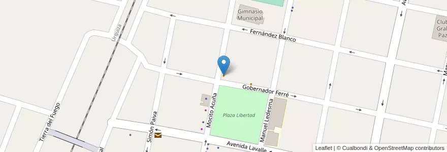 Mapa de ubicacion de La Plaza en Argentinien, Corrientes, Departamento Santo Tomé, Municipio De Gobernador Virasoro, Gobernador Agrónomo Valentín Virasoro.