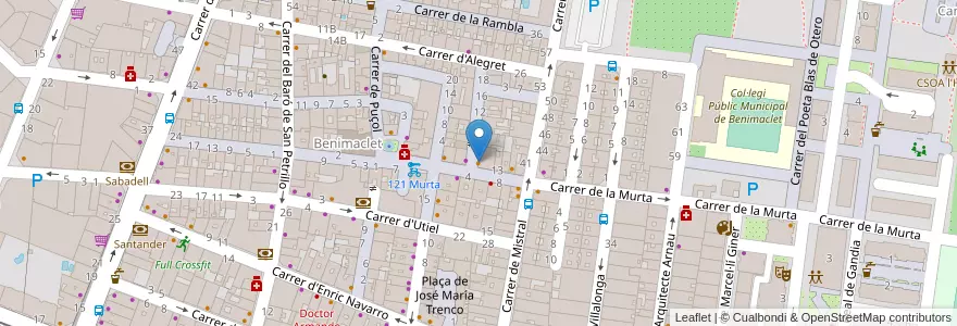Mapa de ubicacion de La Plaza Cervecería en Spanje, Valencia, Valencia, Comarca De València, Valencia.