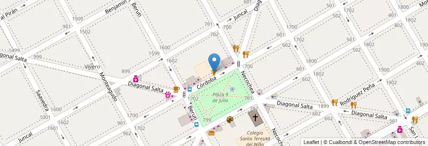 Mapa de ubicacion de La Plaza en アルゼンチン, ブエノスアイレス州, Partido De San Isidro, Martínez.