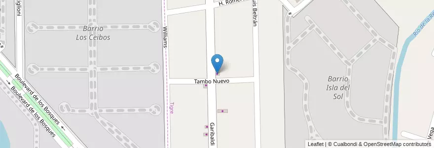 Mapa de ubicacion de La Porteña en Argentinië, Buenos Aires, Partido De Tigre, Rincón De Milberg.