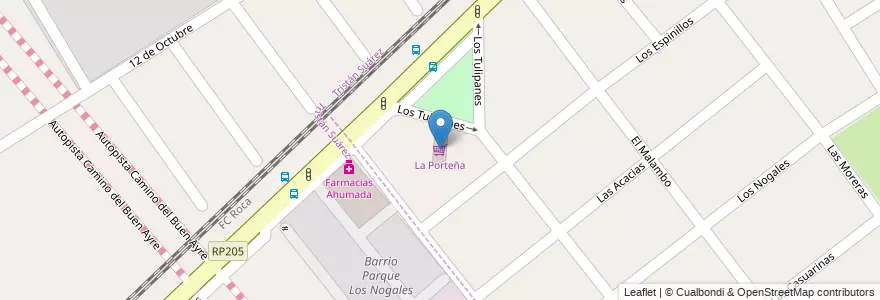 Mapa de ubicacion de La Porteña en Arjantin, Buenos Aires, Partido De Ezeiza.
