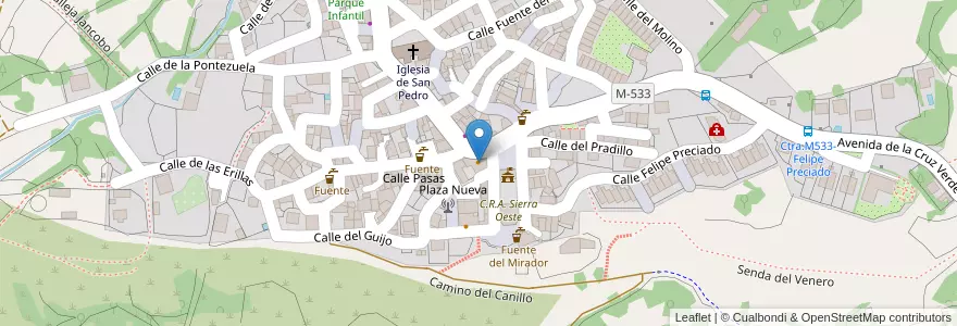Mapa de ubicacion de La Posada en 西班牙, Comunidad De Madrid, Comunidad De Madrid, Sierra Oeste, Zarzalejo.