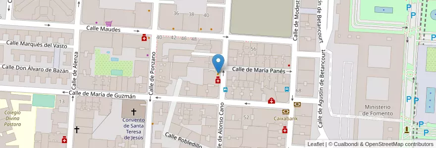 Mapa de ubicacion de La Posada de Alonso Cano en 스페인, Comunidad De Madrid, Comunidad De Madrid, Área Metropolitana De Madrid Y Corredor Del Henares, 마드리드.