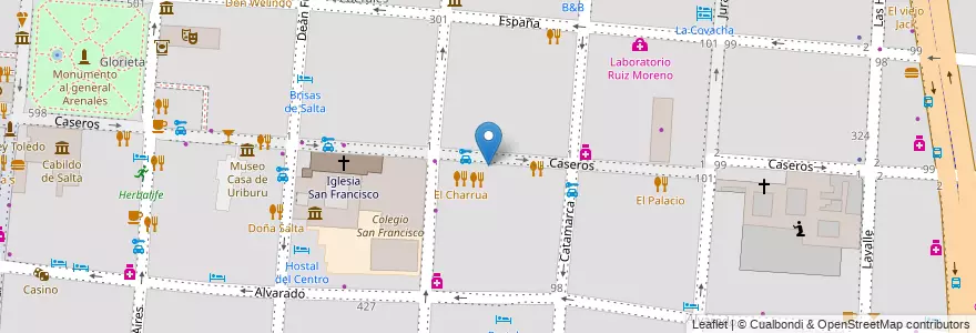 Mapa de ubicacion de La Posada en Аргентина, Сальта, Capital, Municipio De Salta, Salta.