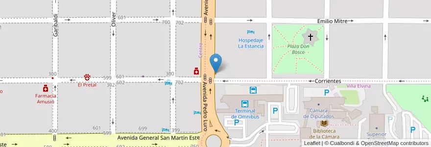 Mapa de ubicacion de La Posta en Argentinien, La Pampa, Municipio De Santa Rosa, Departamento Capital, Santa Rosa.