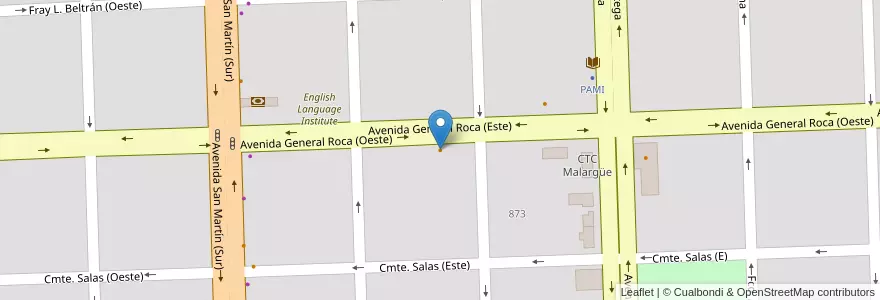 Mapa de ubicacion de La Posta en Argentinien, Chile, Mendoza, Departamento Malargüe, Distrito Ciudad De Malargüe.