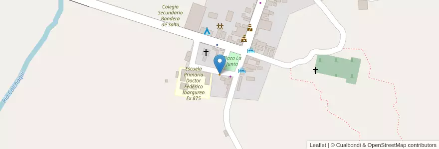 Mapa de ubicacion de La Posta en Arjantin, Salta, Molinos, Municipio De Seclantás.
