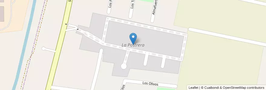 Mapa de ubicacion de La Postrera en الأرجنتين, تشيلي, Mendoza, Departamento Luján De Cuyo, Luján De Cuyo, Distrito Mayor Drummond.
