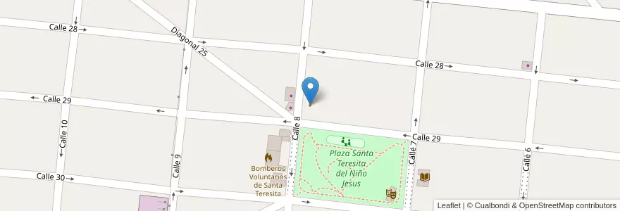 Mapa de ubicacion de La primavera Sandwiches en Arjantin, Buenos Aires, Partido De La Costa, Santa Teresita.