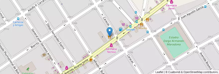 Mapa de ubicacion de La Provenzana, Villa del Parque en Аргентина, Буэнос-Айрес, Буэнос-Айрес, Comuna 11.