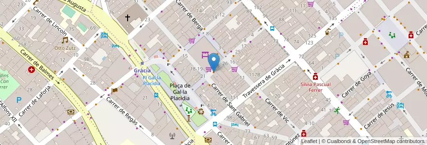 Mapa de ubicacion de La Pubilla en Espanha, Catalunha, Barcelona, Barcelonès, Barcelona.