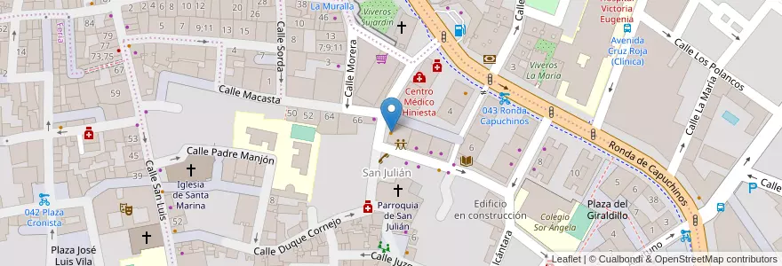 Mapa de ubicacion de La Puerta De Cordoba en Spagna, Andalucía, Sevilla, Siviglia.