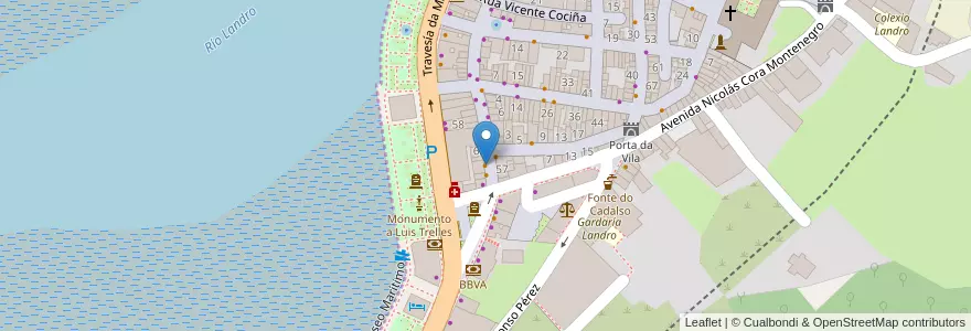 Mapa de ubicacion de La Quinta en Espagne, Galice, Lugo, A Mariña Occidental, Viveiro.