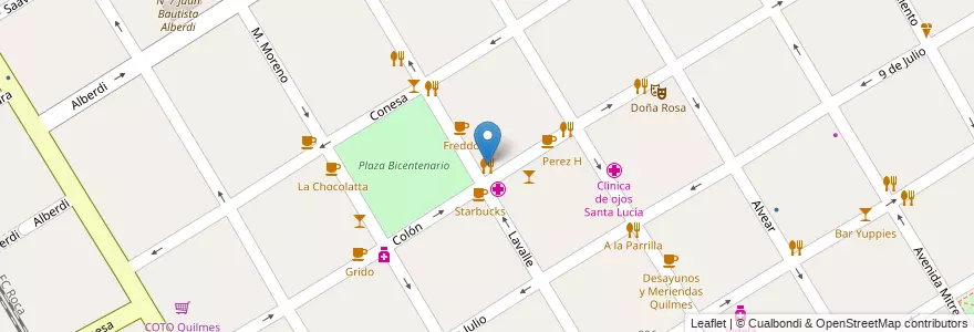 Mapa de ubicacion de La Quintana en Arjantin, Buenos Aires, Partido De Quilmes, Quilmes.