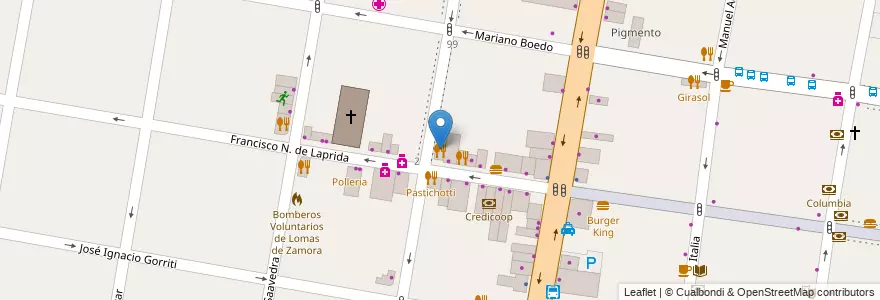 Mapa de ubicacion de La Quintana en الأرجنتين, بوينس آيرس, Partido De Lomas De Zamora, Lomas De Zamora.
