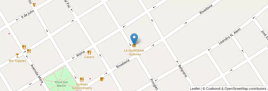 Mapa de ubicacion de LA QUINTANA - Quilmes en 아르헨티나, 부에노스아이레스주, Partido De Quilmes, Quilmes.