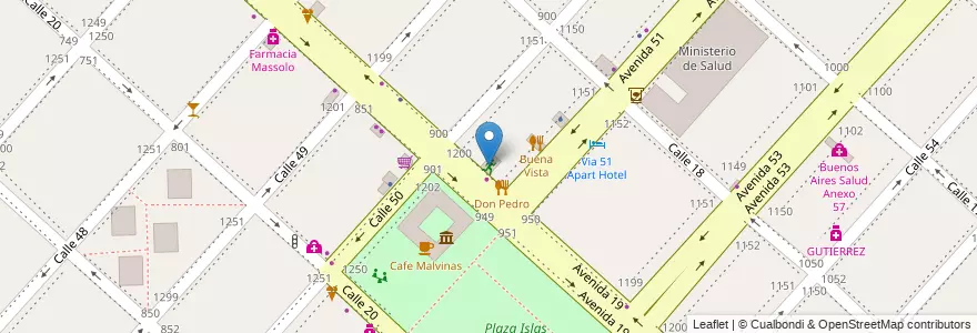 Mapa de ubicacion de La Rambla Gym, Casco Urbano en Аргентина, Буэнос-Айрес, Partido De La Plata, La Plata.