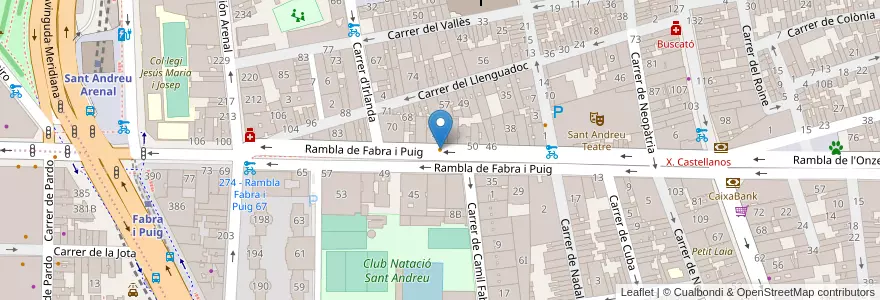 Mapa de ubicacion de La Rambleta en Испания, Каталония, Барселона, Барселонес, Барселона.