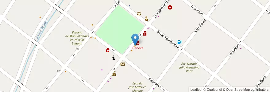 Mapa de ubicacion de La Recova en الأرجنتين, Tucumán, Departamento Monteros, Municipio De Monteros, Monteros.