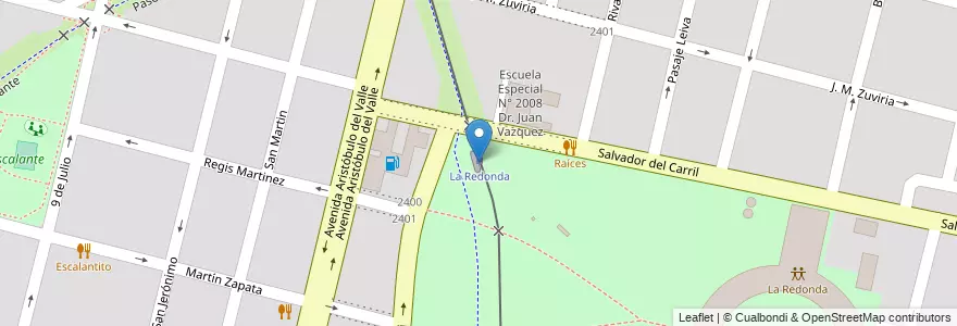 Mapa de ubicacion de La Redonda en Argentinië, Santa Fe, Departamento La Capital, Santa Fe Capital, Santa Fe.